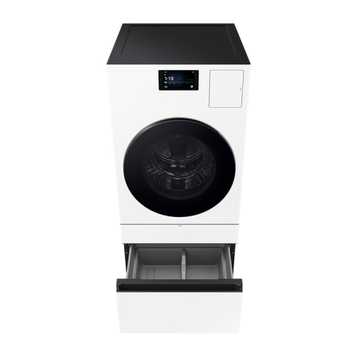 삼성 비스포크 AI 콤보 25/18kg (177.8mm LCD)+ 허리사랑 수납함 WD90F25CHWN1 화이트