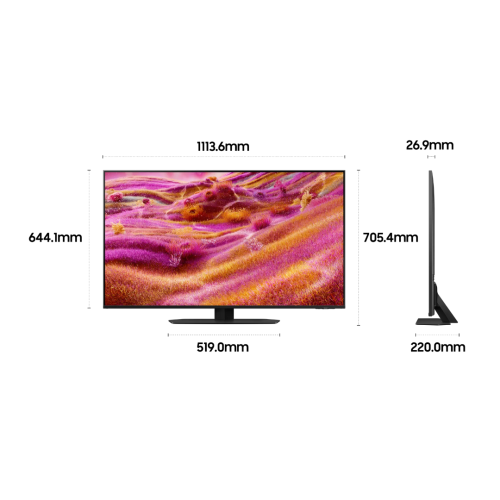 삼성전자 무빙스타일 Neo QLED 125cm 스탠다드스탠드 화이트 KQ50QNF90-N2W