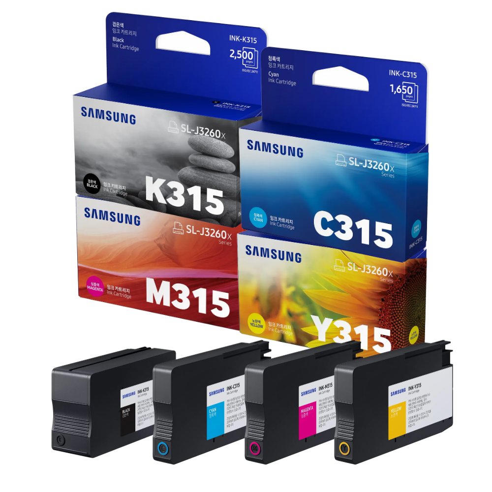 삼성 정품 잉크 INK-K315 4색세트 SL-J3260FW K315 C315 M315 Y315