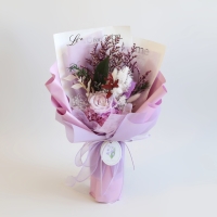 사랑을 담은 프리저브드 퍼플 꽃다발 예쁜꽃다발 꽃당일배송 전국꽃배달 기념일 생일 꽃선물