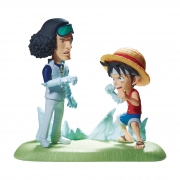 반프레스토 원피스 월드 콜렉터블 피규어 로그 스토리즈 몽키 D 루피 VS 쿠잔 피규어