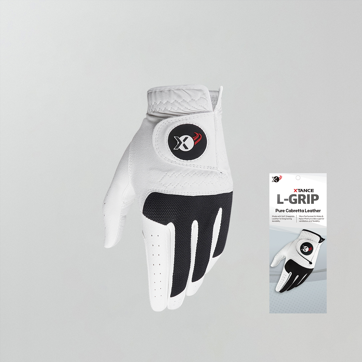 XTANCE L-GRIP 올 가죽 골프장갑 / 남성용 여성용 / 왼손 양손
