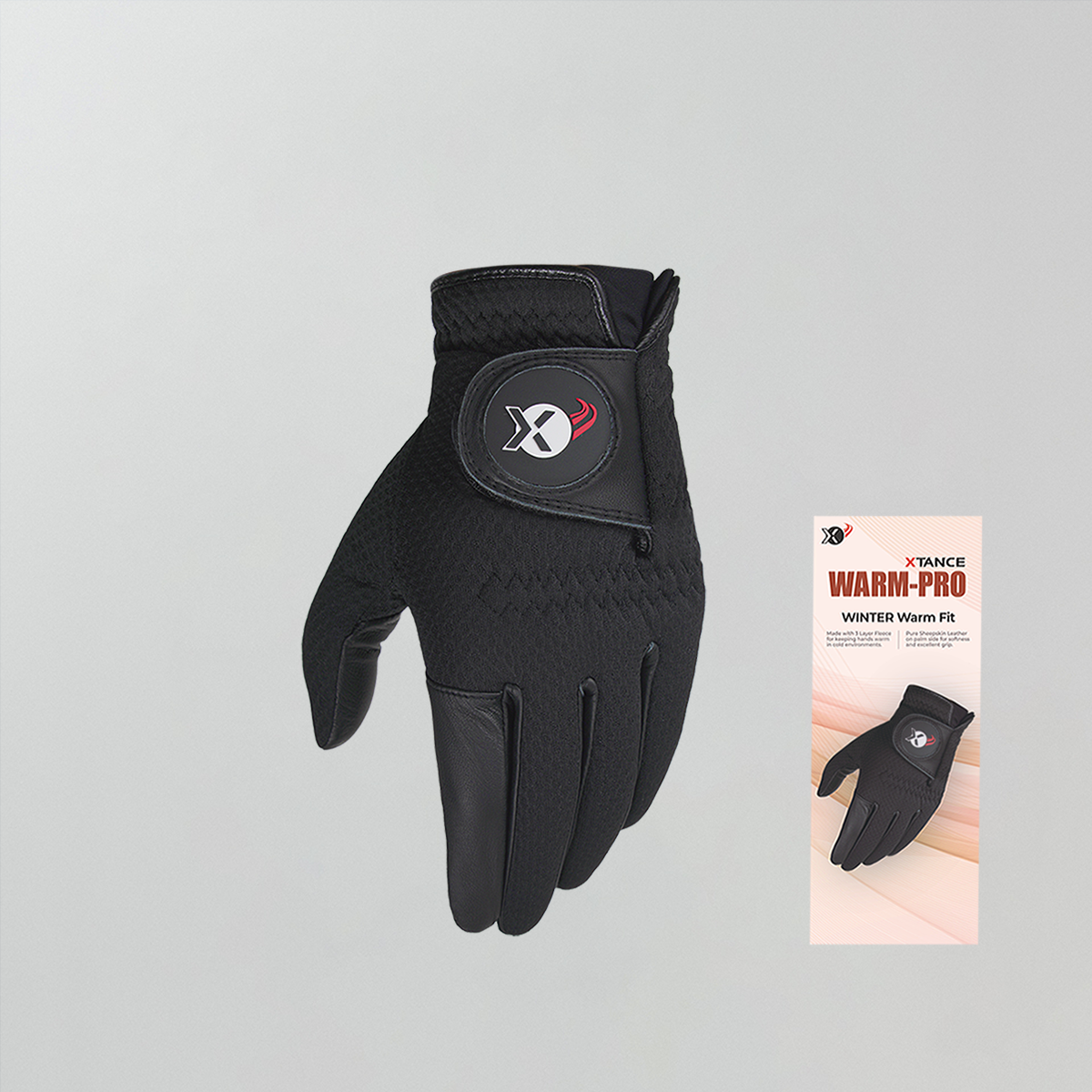 XTANCE WARM-PRO 겨울용 양피 골프장갑 / 남성용 / 양손