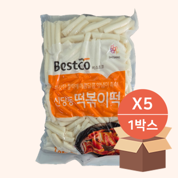 [대상_냉장] 쌀떡(신당동) (1.8kgX5ea) / 쫄깃함이 오래가는 프리미엄 떡볶이 메뉴