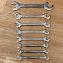 테크니툴 Techni-Tool 758IE122인치규격 스패너세트 8pcs SAE 정밀 오픈렌치