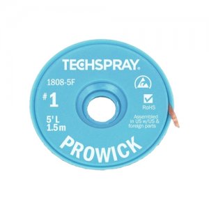 TECHSPRAY 솔더윅 1808-5F Pro-Wick 0.9mm*1.5M / 1.4mm / 1.9mm / 2.5mm / 3.3mm / 4.9mm / 길이 1.5미터