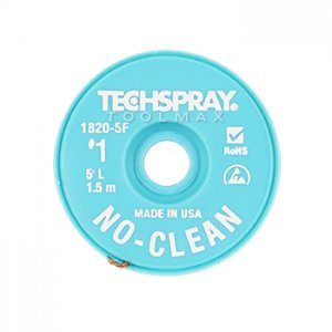 TECHSPRAY 솔더윅 1820-5F no-clean 0.9mm*1.5M