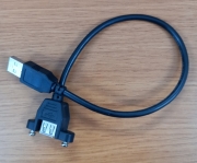 USB-A타입(Female-Male) 연장케이블 커넥터 (케이스 장착용 케이블 약30Cm), PN-CAB-USBAFM2