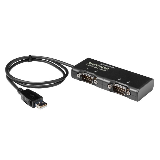 Multi-2/USB all(DB9M)(RS232/RS422/RS485)(Locking USB 적용) 산업용 2포트 RS232/RS422/RS485 to USB Serial 컨버터