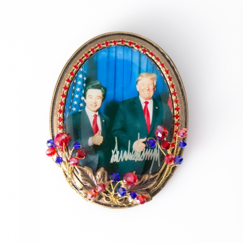 오리지날 타원 브로치