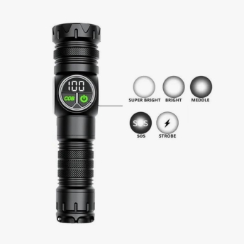 성은테크 DJ66 COB LED LCD 레이져 줌 써치 라이트 충전식 생활방수 멀티 자전거 전조등 랜턴