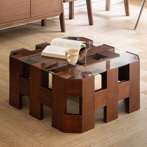 [12월 먼슬리 7% 할인] 세토 유리 소파 테이블 (S)