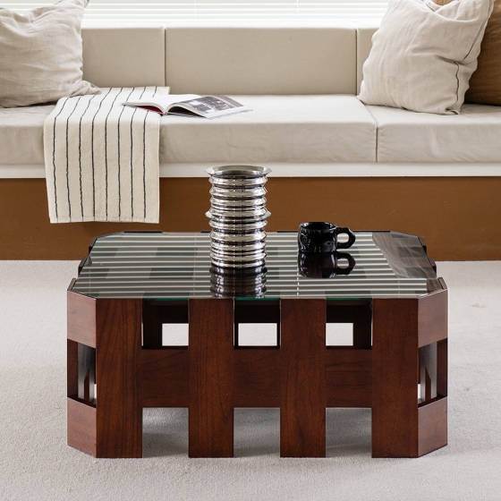 [1월 먼슬리 6% 할인] 세토 유리 소파 테이블 (L)