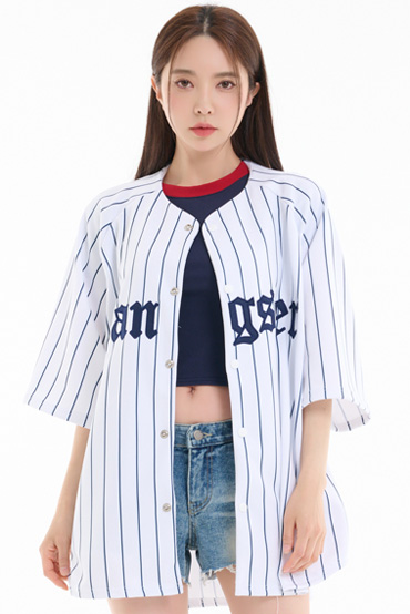 OUT(101255) 갱스터 오버핏 야구져지