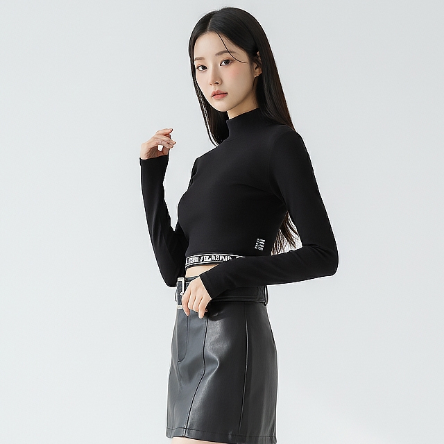 TOP(9047) 블레이징 하이 밴드크롭티