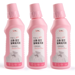 투플러스 소매옷깃 얼룩제거제 250ml 3개 / 새지않는 효소함유세제 와이셔츠목때 흰옷누런때