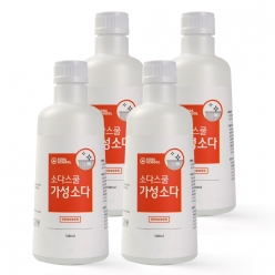 소다스쿨 강알칼리세제 4.5% 가성소다 500ml 4개 세트 / 수산화나트륨 / 기름때제거