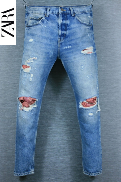 ZARA 자라진 빈티지 워싱 찢청 배기 로우 슬림핏 (허리 34 , 키 171이하) - c754 ZARA 자라진 빈티지 워싱 찢청 배기 로우 슬림핏 (허리 34 , 키 171이하) - c754