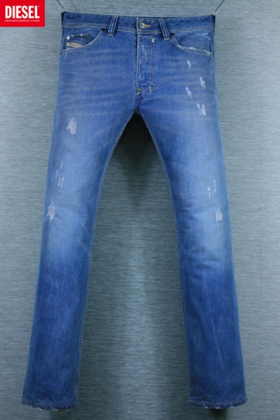 DIESEL 디젤 safado 사파도 wash - 0801C 빈티지 워싱 스크래치 중청 스트레이트 (허리 30, 키 173이하) - a745