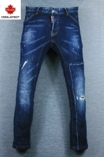 Dsquared2 디스퀘어드2 빈티지 페인팅 찢청 스크래치 슬림 스판데님 (허리 30, 키 167이하) - a937