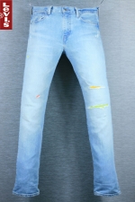<일본판> LEVI'S LVC 리바이스 502 - 0035 블랙패치  스크래치 스트래이트 스판 슬림핏 (허리 30, 키 176 이하) - a944