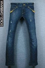 Dolce & gabbana 돌체 앤 가바나 빈티지 워싱 커스터머 자수 스트레이트 스판 부츠컷 (허리 34, 키 177이하) - c790