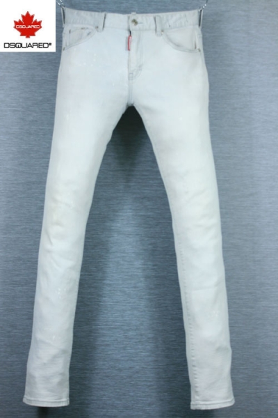 Dsquared2 디스퀘어드2 리얼 빈티지 그레이 페인팅 스판데님 스트레이트 슬림핏 (허리30 , 키 176이하) - a955