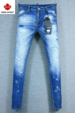 <새상품> Dsquared2 디스퀘어드2 빈티지워싱 스크래치 페인팅 슬림 스판데님 (허리 32, 키 177이하) - b582