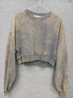 [S] ZARA 자라 나염 크롭 티