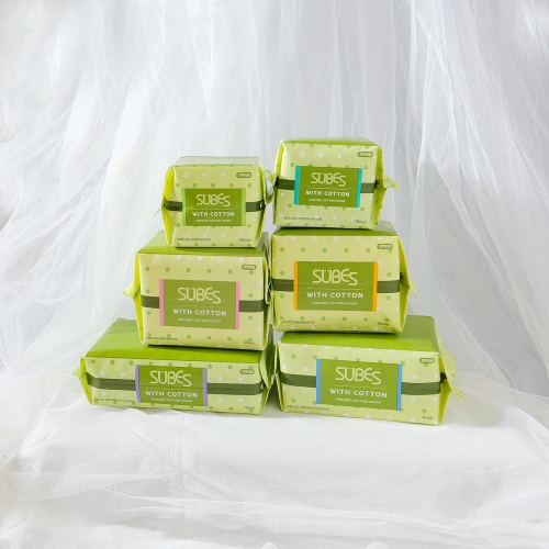 위드코튼 유기농 순면커버 생리대 6팩 / 중형 대형 오버나이트 팬티라이너 롱