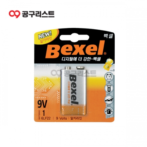 벡셀 건전지 알카라인 6LF22 9V 142-0070