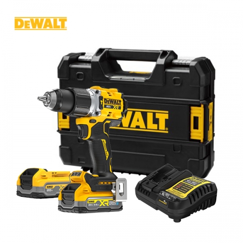 디월트 컴팩트 햄머드릴 드라이버 20V XR BL 배터리2개 세트 DCD806S2T