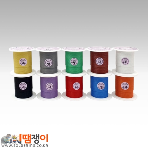 AWG28 테프론 랩핑 와이어(연선) (심선:0.127mm/7선, 외경:0.88mm) AWG28 테프론 랩핑 와이어(연선) (심선:0.127mm/7선, 외경:0.88mm)