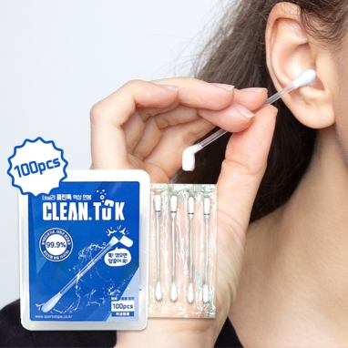 (100개입) 데일리 클린톡 액상 면봉 귀청소 귀청결제 귀세정제 1박스