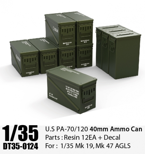 DT35124 1/35 U.S Modern PA-70/PA-120 40mm Ammo Can(w/Decal)