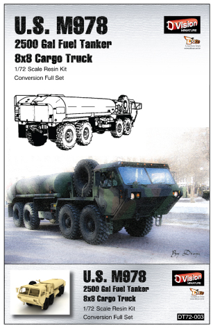 DT72003 1/72 M978 2500 gal fuel tanker 8*8 cargo truck conversion full set DT72003 1/72 M978 2500 gal fuel tanker 8*8 cargo truck conversion full set