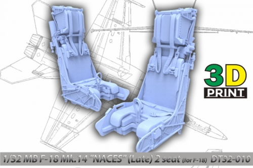 DT48022 1/48 MB F-18 Mk.14 "NACES"(Late) seat set(2EA) for F/A-18 Series DT48022 1/48 MB F-18 Mk.14 "NACES"(Late) seat set(2EA) for F/A-18 Series