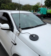 차량생활무전기 잡음 통화거리개선  MAT50보다 강력한 "mat80mm 원형 고성능 자석 접지판"