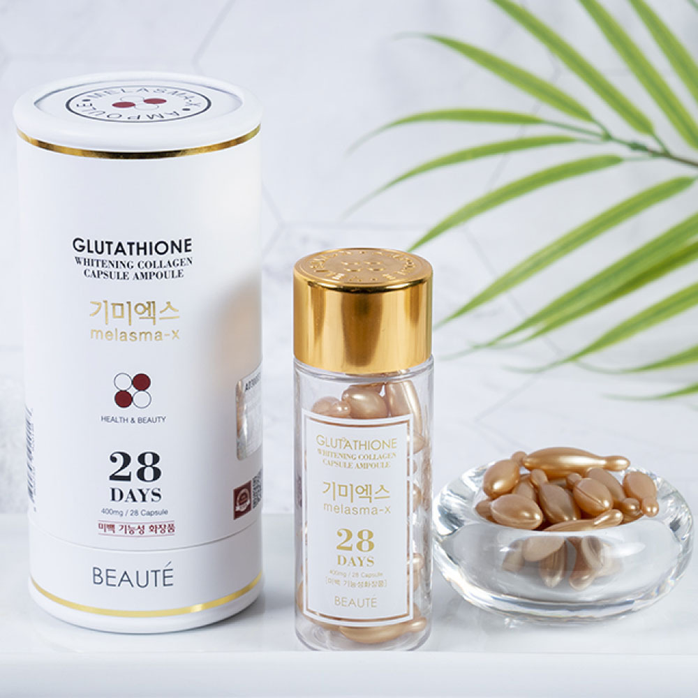 기미엑스 글루타티온 화이트닝 콜라겐 캡슐앰플 Melasma-x Glutathione Whitening Collagen Capsule Ampoule (40mg*28)