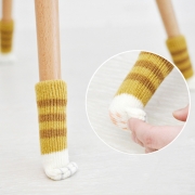 고양이발 의자다리커버 의자양말 4P_얼룩 화이트