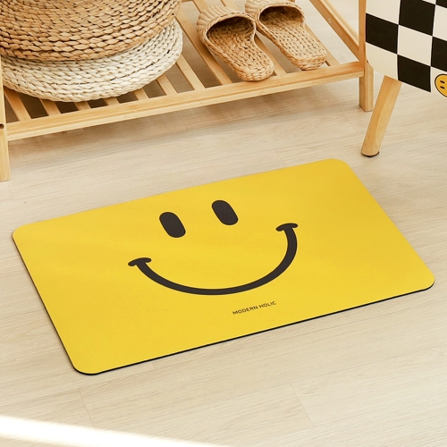 모던홀릭 소프트 빨아쓰는 규조토발매트 욕실 화장실 주방 매트 스마일