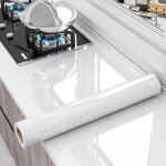 주방 투명 타일 시트지 벽지 싱크대 무점착 오염방지 필름 10m