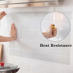 주방 투명 타일 시트지 벽지 싱크대 무점착 오염방지 필름 10m