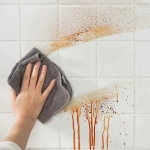 주방 투명 타일 시트지 벽지 싱크대 무점착 오염방지 필름 10m