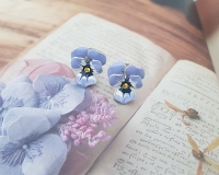 올리아 팬지 귀걸이(2color)