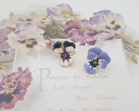 올리아 팬지 귀걸이(2color)