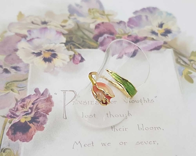 올리아 튤립 반지(2color)