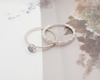 올리아 1+1 실버 레이어드 탄생석 반지(10월, 11월, 12월)