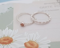 올리아 1+1 실버 레이어드 탄생석 반지(10월, 11월, 12월)