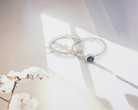 올리아 1+1 실버 레이어드 탄생석 반지(10월, 11월, 12월)